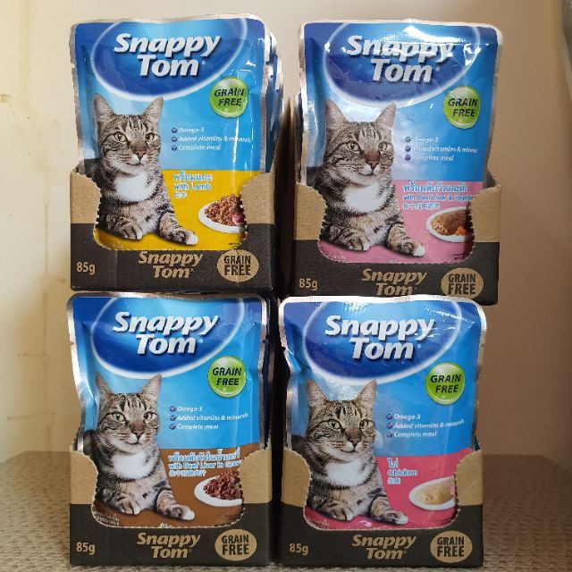 Pate Snappy Tom Gói 85g Real Fish - mèo ăn ngon miệng và tăng cân