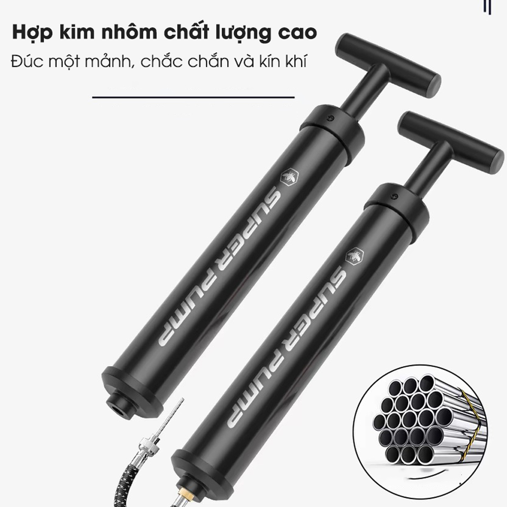 Bơm Bóng Cầm Tay B-310 áp suất 20Psi 1.4 bar, nhỏ gọn di chuyển dùng bơm cho bóng đá, Phao Bơi, Bóng Rổ, Lốp Xe đạpvà Bóng Thể Thao khác (kèm các phụ kiện) - Mai Lee