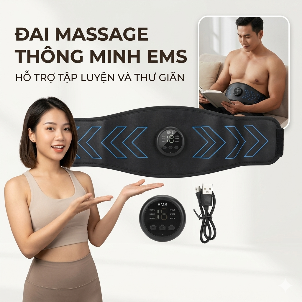 Đai EMS Massagge Thể Thao – Thiết Kế Hiện Đại, Hỗ Trợ Tậgp Luyyện Và Thư Giãn Cơ Bụng, đồng hồ treo tường , đèn trang trí