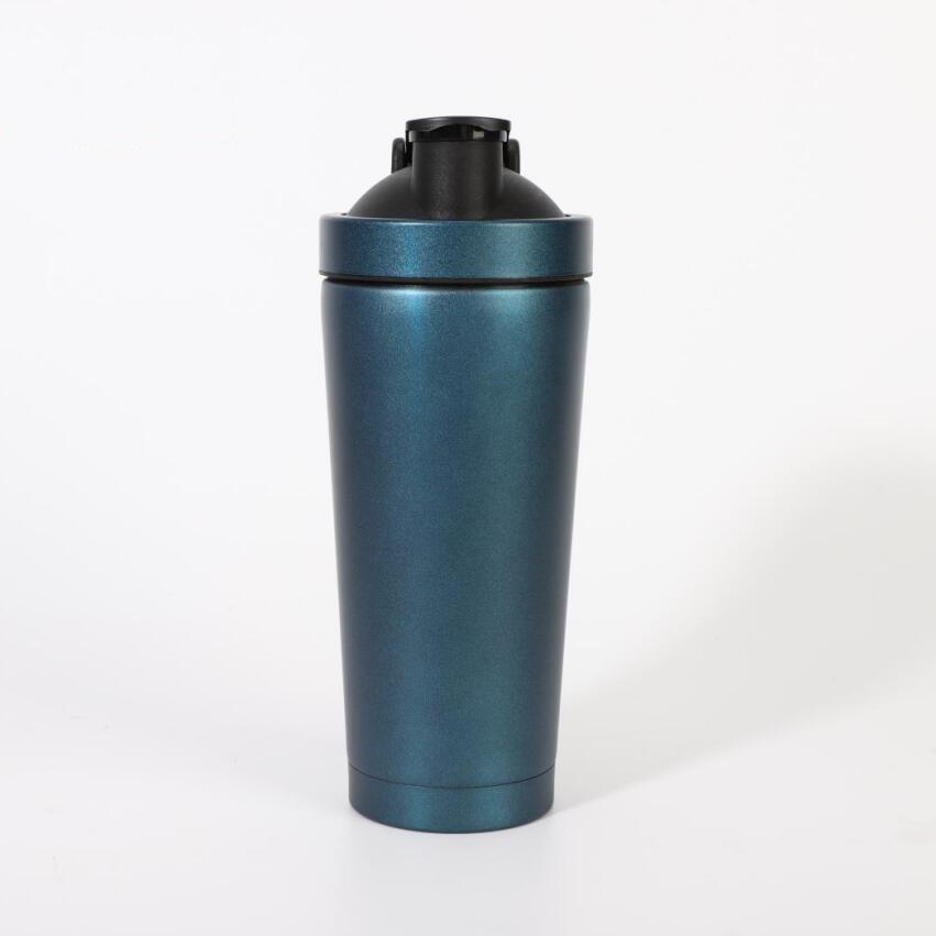 Bình Lắc Đựng Nước Shaker Inox 800ml Móc Cài – Tập Gym Thể Thao Chính Hãng Amalife – Kèm Bóng Lò Xo Lắc