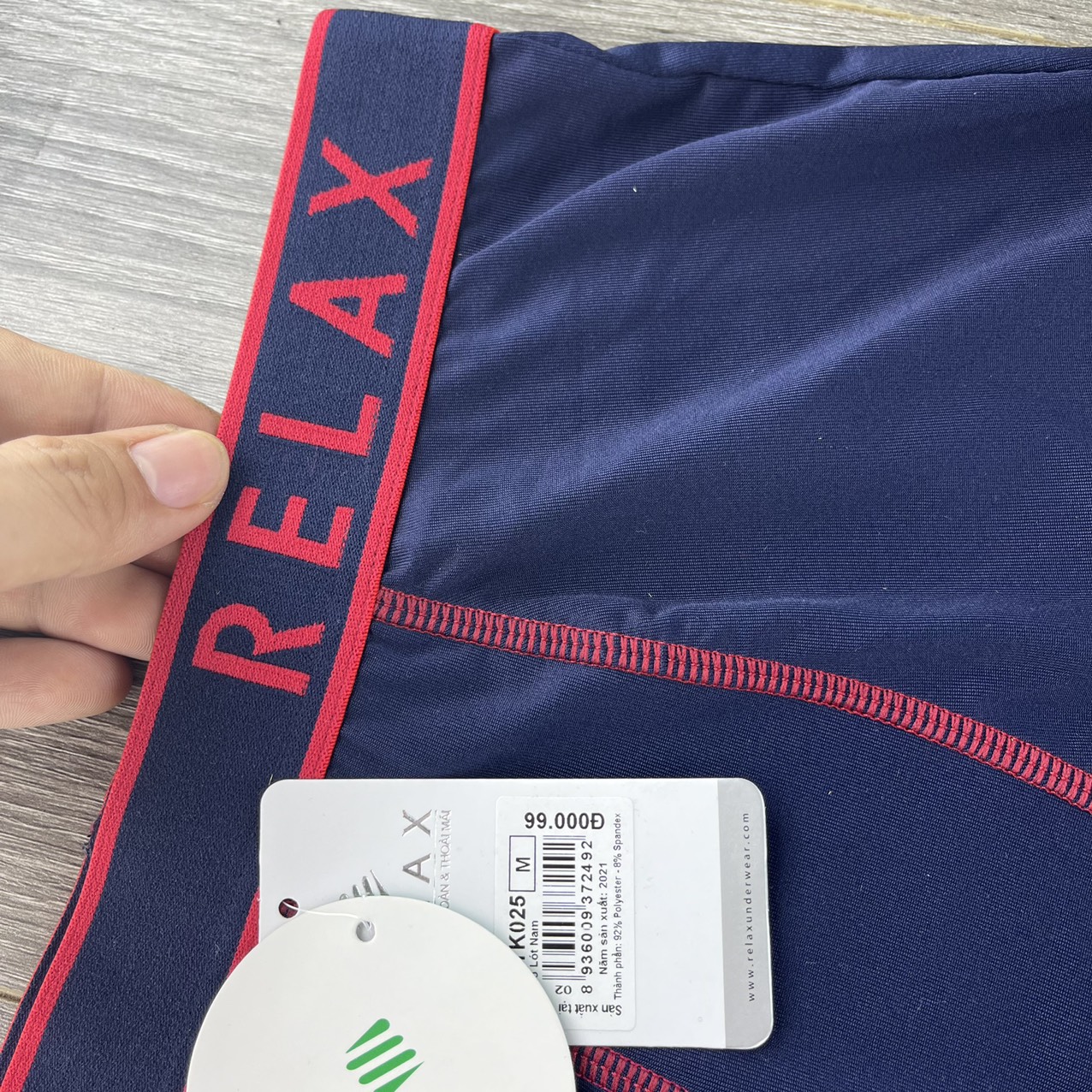 quần lót nam relax underwear thun lạnh cao cấp chính hãng, quần sịp đùi boxer rltk25