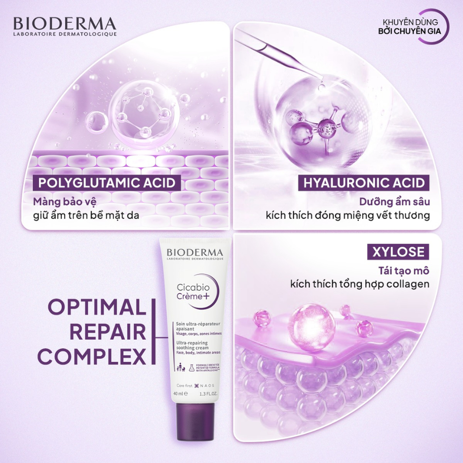 Kem dưỡng phục hồi Bioderma cicabio crème 40mL