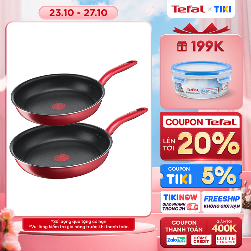 Bộ 2 chảo chiên chống dính đáy từ Tefal So Chef dùng cho mọi loại bếp (24cm, 28cm) - Hàng chính hãng