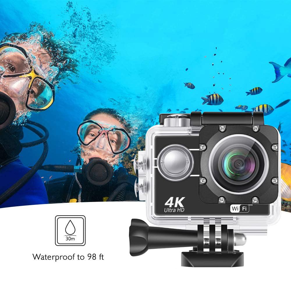 AT-Q306 Action Camera Ultra HD 4K 30fps WiFi 2.0" Underwater Waterproof Helmet Video Recording DVR Sport Cam With Telecontrol