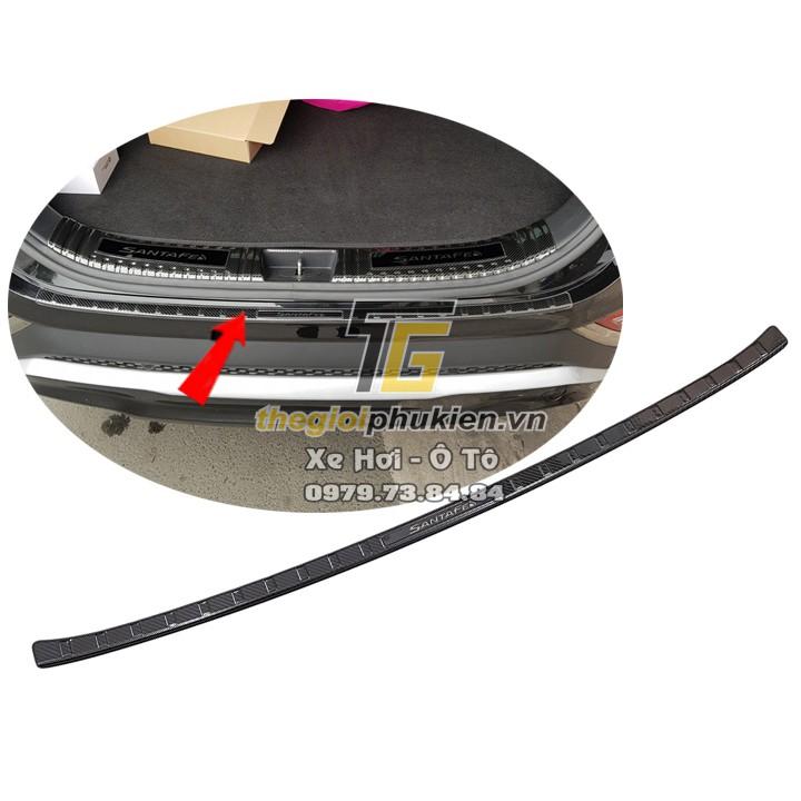 Combo ỐP BẬC CỐP VÀ BẬC CỬA xe Hyundai Santafe 2019-2020 vân Carbon
