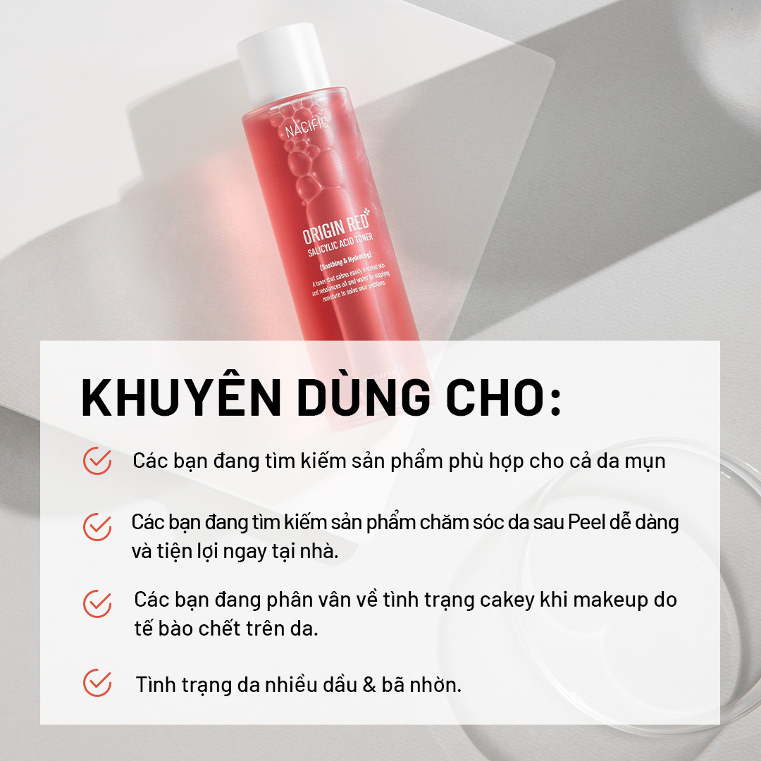 Nước hoa hồng Nacific Origin Red Salicylic Acid Toner 150ml