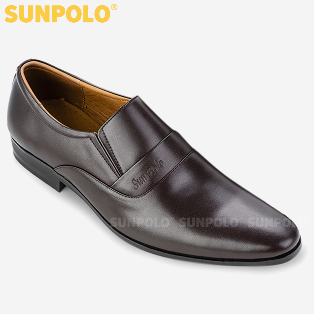 Giày Tây Nam Da Bò Sunpolo Sumu234N - Nâu Size 41
