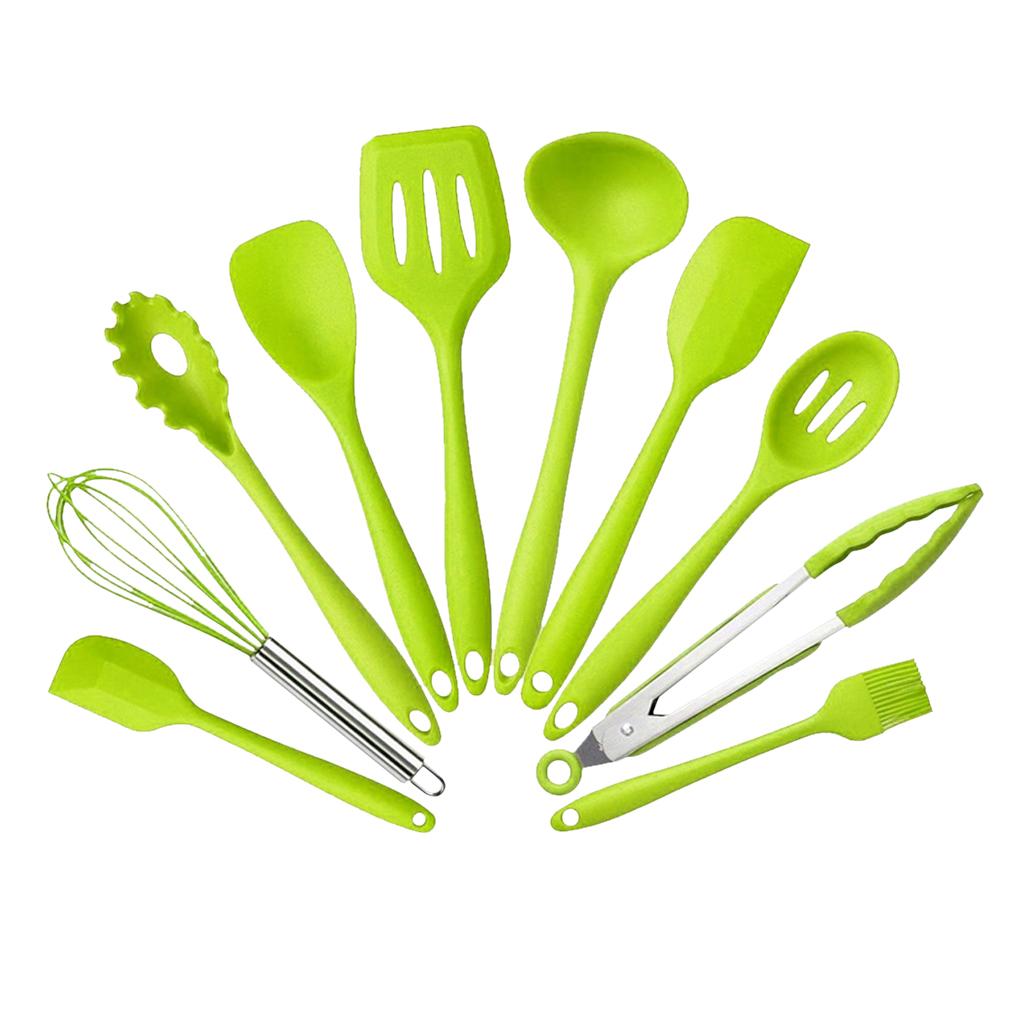 10 pieces Kitchen Utensil Set Silicone Spoon Baking Cooking Baking Tools