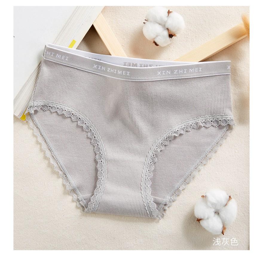 QUẦN COTTON TĂM VIỀN CHỮ SIÊU XINH giao màu ngẫu nhiên