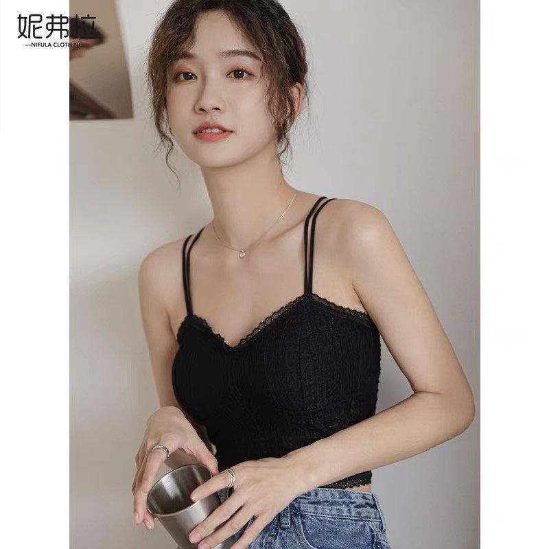 M12. Áo bra ren nữ dây đan lưng chéo sang chảnh, áo 2 dây ren croptop kiểu nữ đẹp sang chảnh (có sẵn - miễn ship)