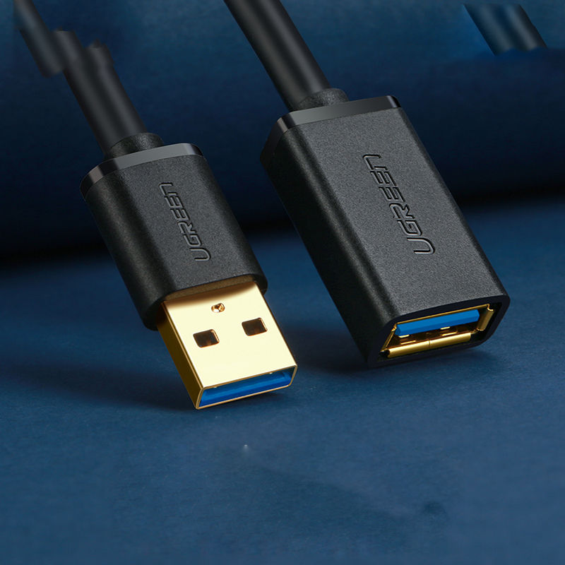 Dây nối dài USB 3.0 mạ vàng dài 2M UGREEN US115 10373 (đen) - Hàng Chính Hãng