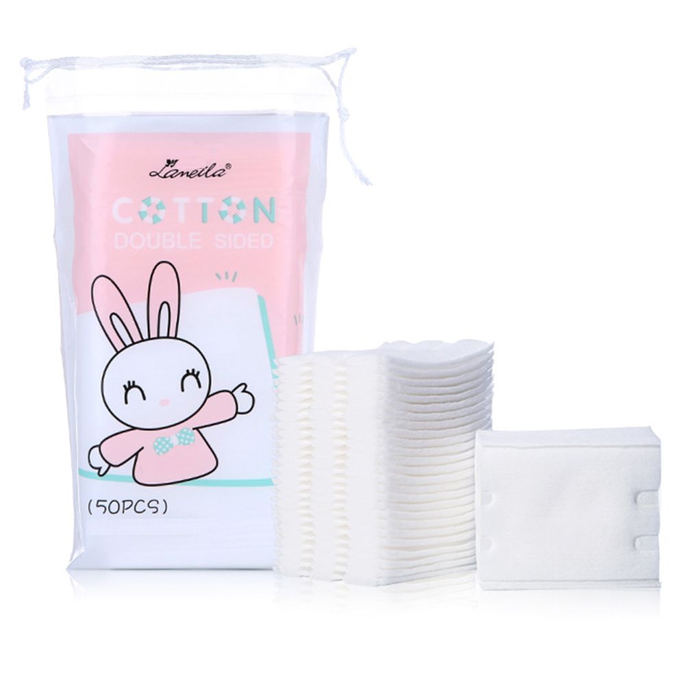 Túi Bông Tẩy Trang Lameila Chất Liệu Cotton Cao Cấp 50 Miếng - Giao Mầu Ngẫu Nhiên -MP093