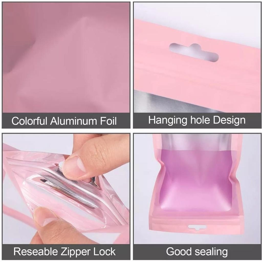 Túi zip hologram nhiều màu nhiều size, bán theo combo 5 túi