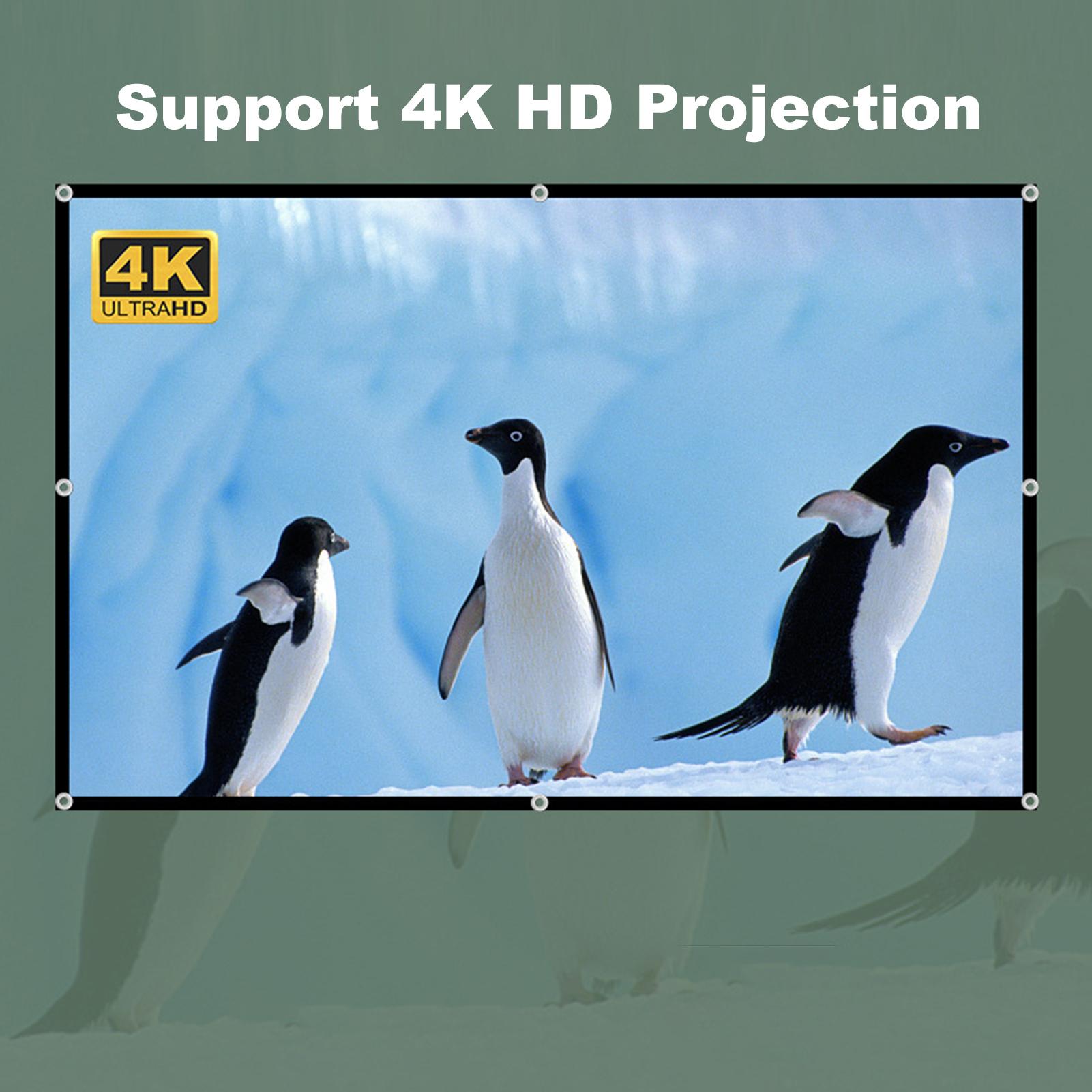 Màn hình chiếu 120inch 16:9 HD có thể gập lại cho gia đình