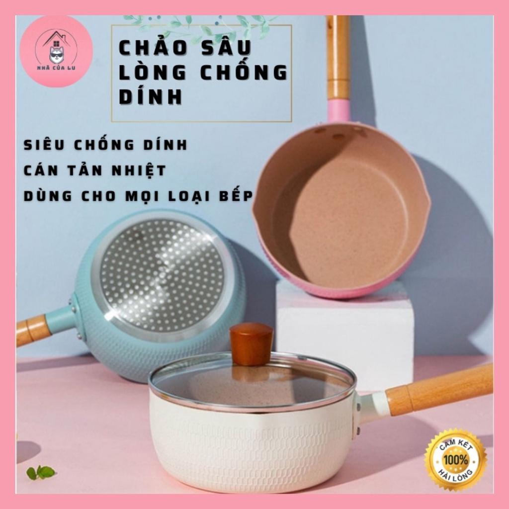 Chảo Lòng Sâu Chống Dính 18cm Loại 1 - Chảo Chống Dính Tiện Dụng Chiên, Xào, Nấu BẢO HÀNH LỖI 1 ĐỔI 1