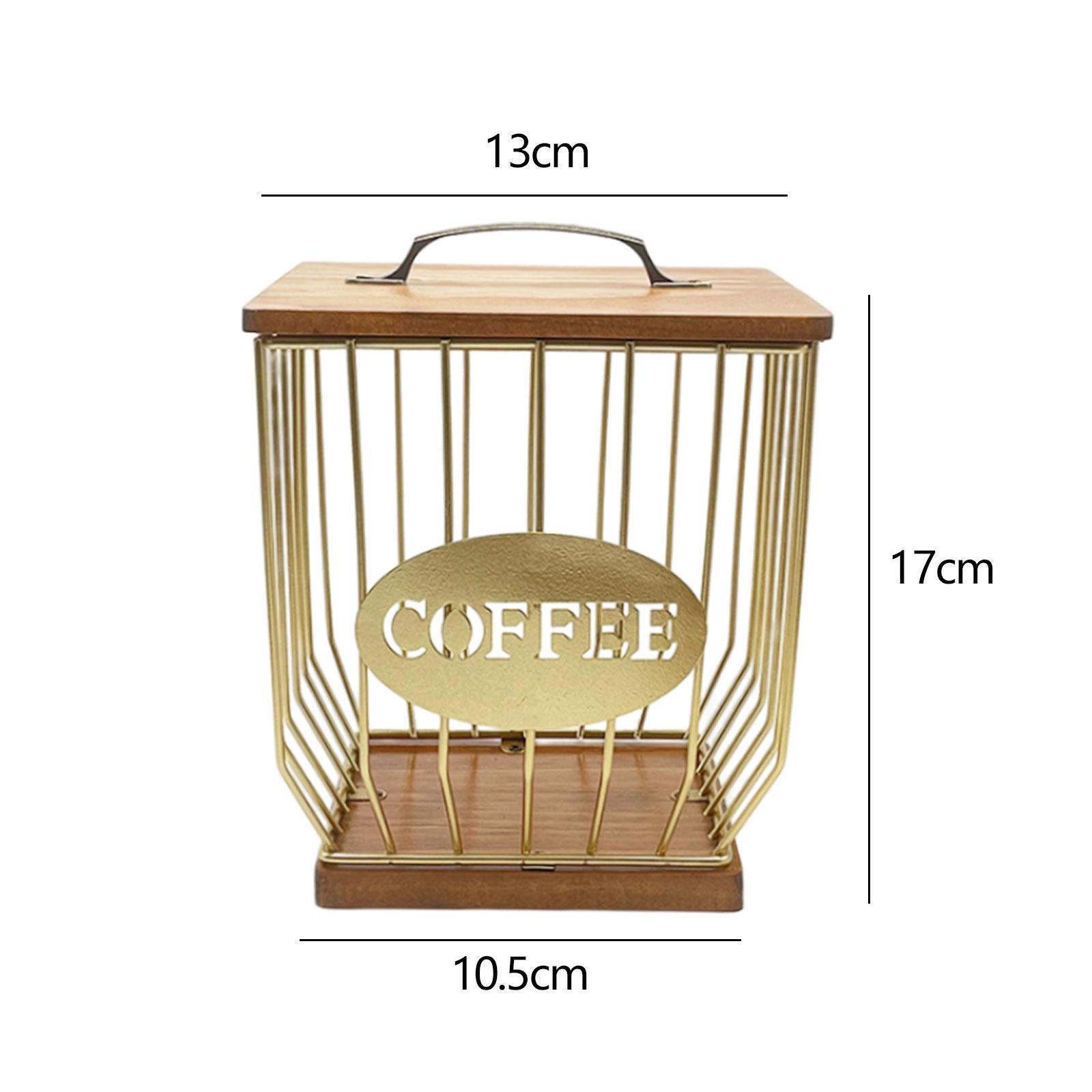 Coffee Pod Holder Coffee Pod Container Organizer Cup Metal Coffee Bar Accessories Coffee Pod Basket for Kitchen Countertop Espresso Capsules