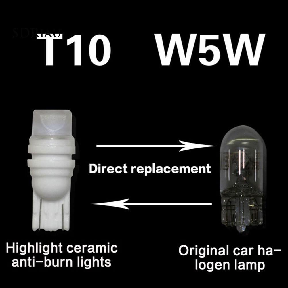 Bộ 2 bóng đèn Led bằng sứ siêu sáng T10 W5W