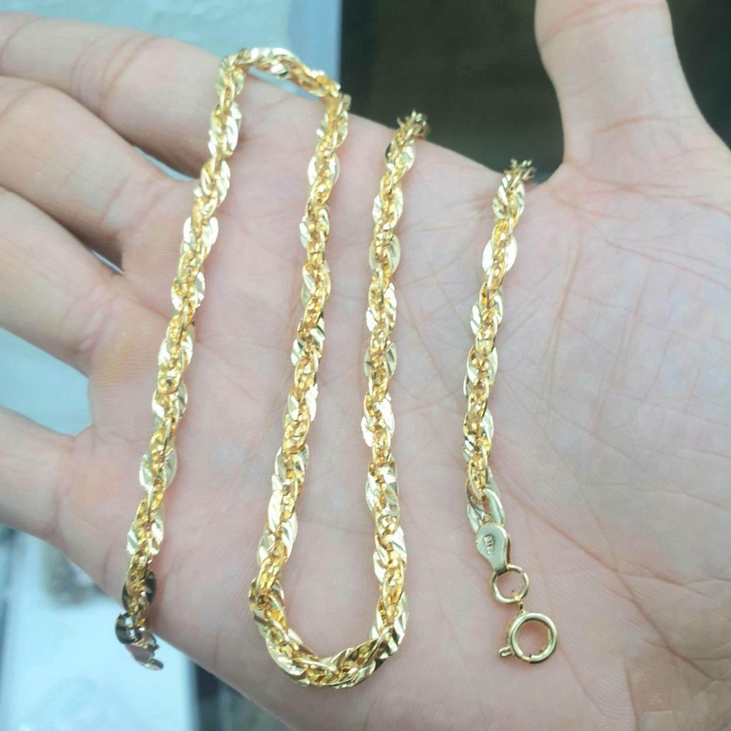Dây Chuyền Xoắn Ốc Cao Cấp- Vòng cổ dùng lâu dài không kiêng mồ hôi muối