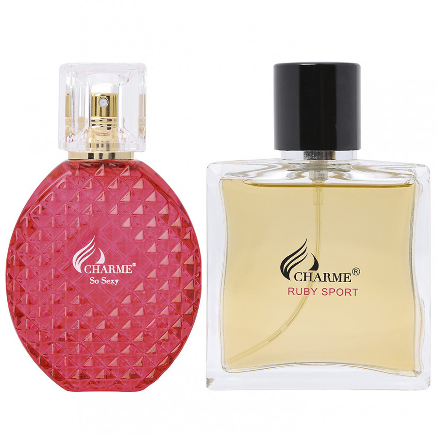 Combo Nước Hoa Charme Nữ(So Sexy 50ml) và Nam (Ruby Sport 50ml) - Chính Hãng