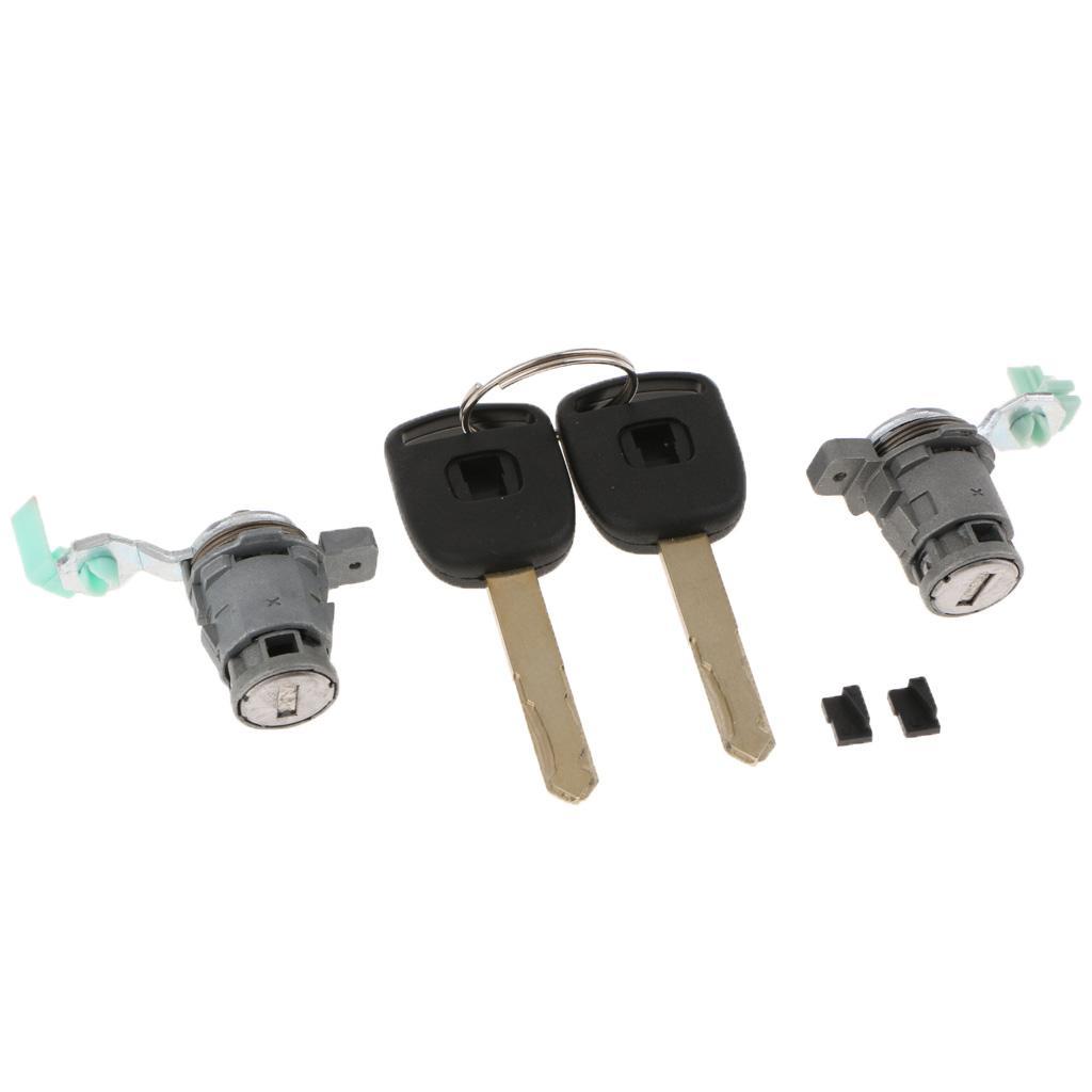2Pcs Ignition Cylinder Door Lock Core With 2 Keys Parts