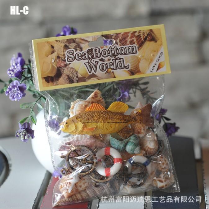 HN * Túi combo các loại vỏ ốc, charm phong cách Địa Trung Hải giúp bạn trang trí tiểu cảnh, bonsai, móc chìa khóa, DIY