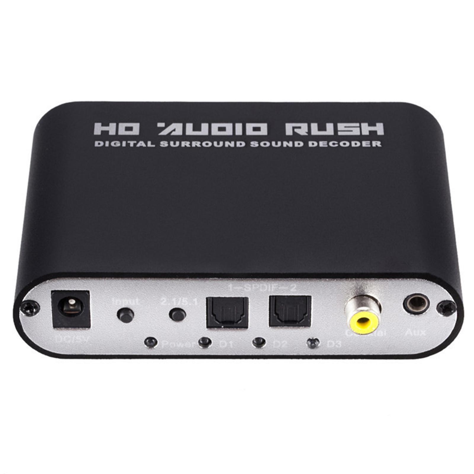 Digital 5.1 Audio Decoder Concert Halls Cinemas for PS3 Dolby DTS/AC3 Stereo Input HD TV Digital Optical Converter HD Player