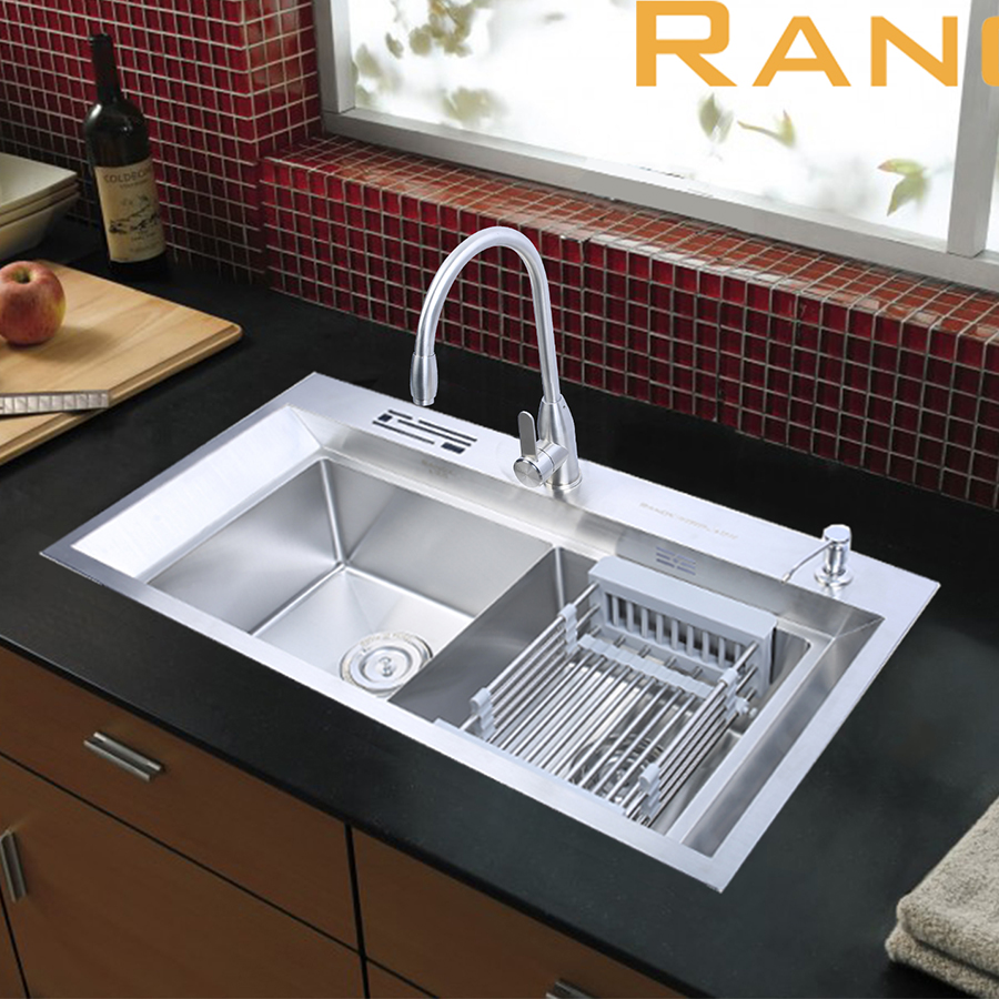Bộ chậu rửa bát vòi rửa bát nóng lạnh cao cấp RANOX RN2692