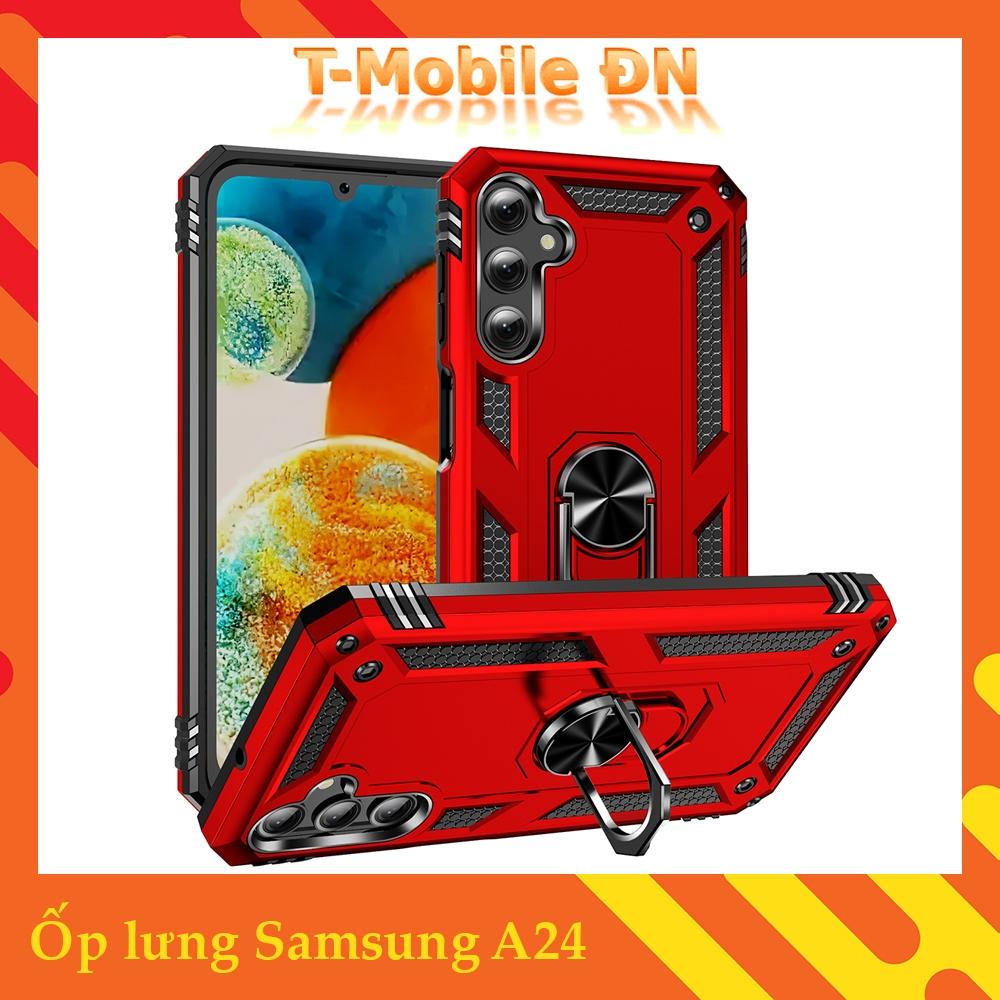 Ốp lưng cho Samsung A24 chống sốc 2 lớp kèm nhẫn iring làm giá đỡ cho Samsung A24
