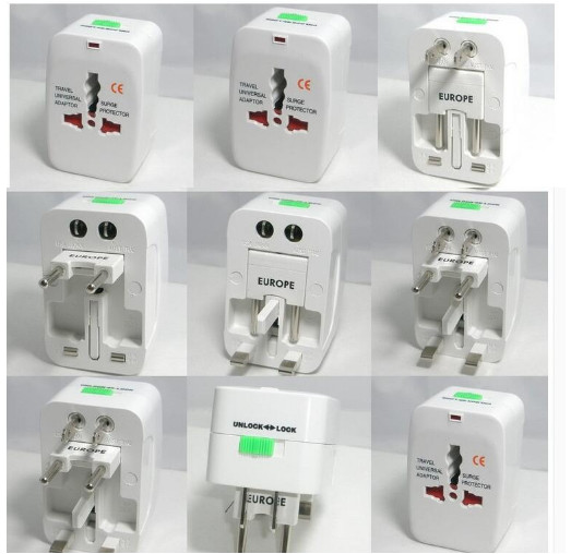 ổ cắm điện đa năng đa tích hợp chân cắm cho hơn 150 Quốc Gia phích cắm du lịch