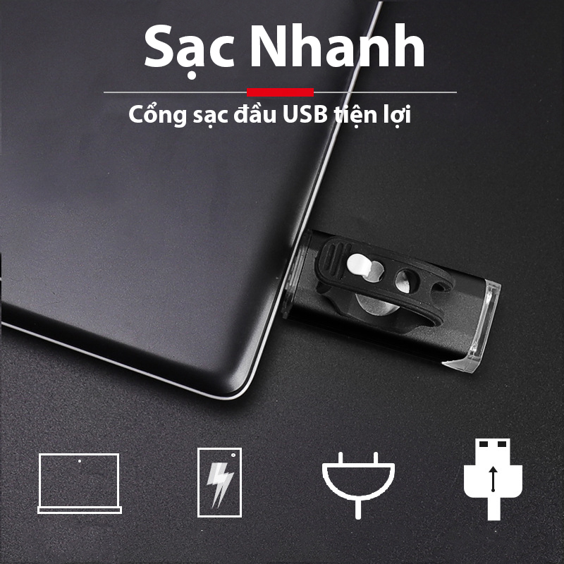 Đèn xe đạp Kiotool thế hệ mới nhiều chế độ sáng chống nước