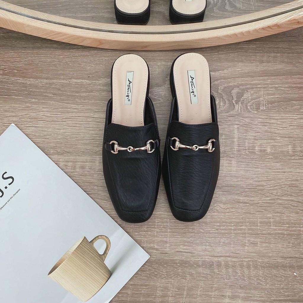 GIÀY SỤC KHUY NGANG TRƠN MẠ SÁNG - 2P