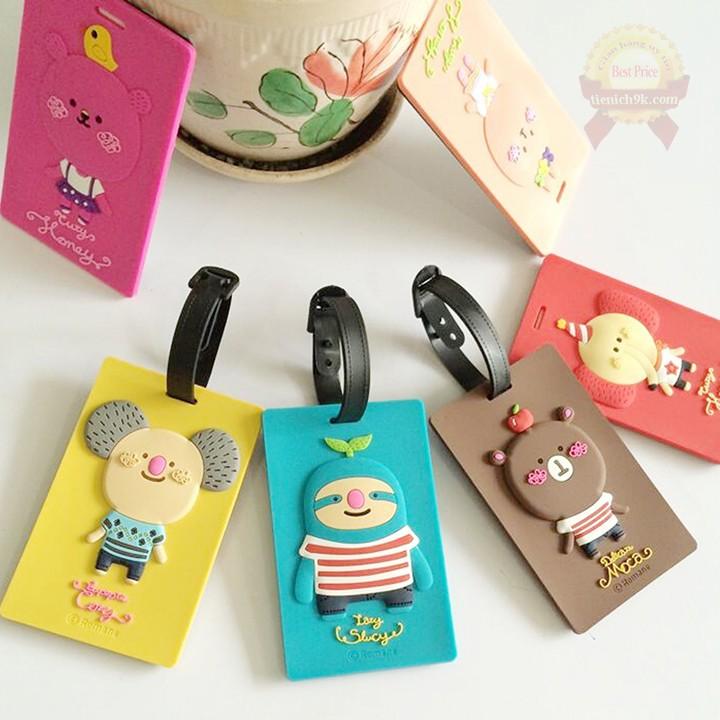 Name tag Thẻ ghi nhớ balo hành lý vali Nametag ngộ nghĩnh cute F719SP1