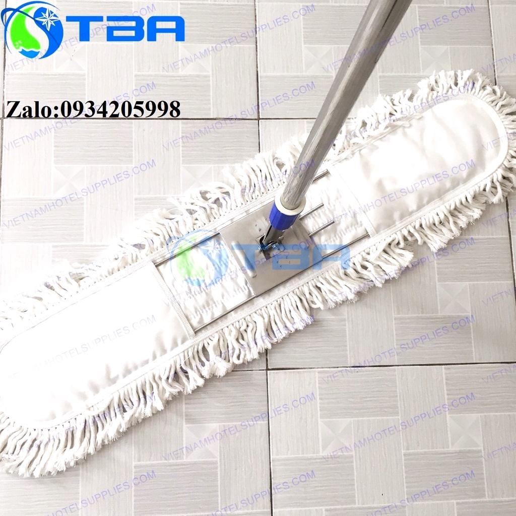 Cây lau sàn công nghiệp bản 100cm cán tăng đơ nhập khẩu với sợi cotton màu trắng cao cấp thấm hút tốt