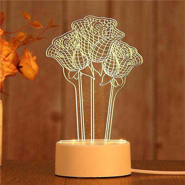 Đèn Ngủ 3d Ghi Note 16 Màu Có Điều Khiển Cắm Điện Trực Tiếp Công Tắc 3 Màu Giao Hình Ngẫu Nhiên