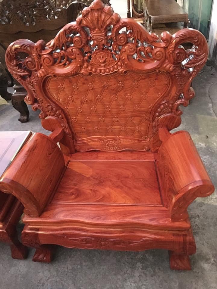 Bộ bàn ghế Hoàng Gia gỗ hương đá