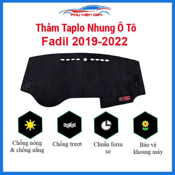 Thảm taplo nhung Vinfast Fadil 2019-2020-2021-2022 chống nắng nóng làm mát xe mở rộng tầm nhìn