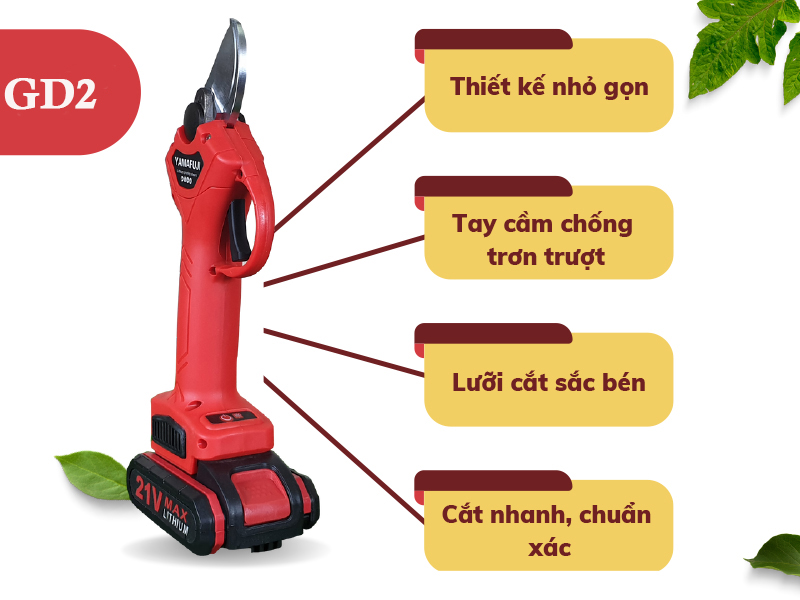 Máy cắt/tỉa cành chạy pin Yamafuji GD2