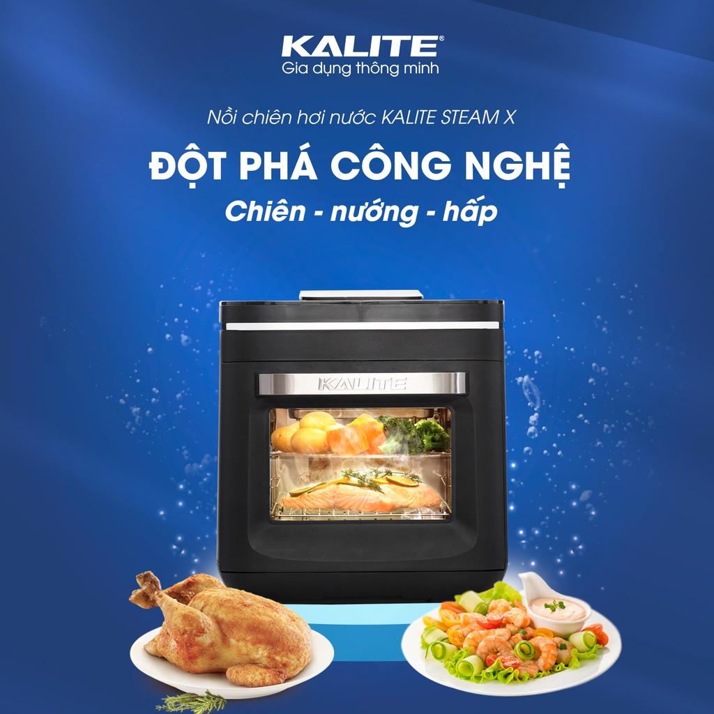 Nồi chiên hơi nước Kalite Steam X 15L, chiên không dầu nướng gà nguyên con 1635W, Hàng chính hãng