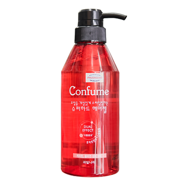 Gel đặc siêu cứng, khô nhanh giữ lọn xoăn Confume Super Hair Hàn Quốc 400ml + Móc khóa