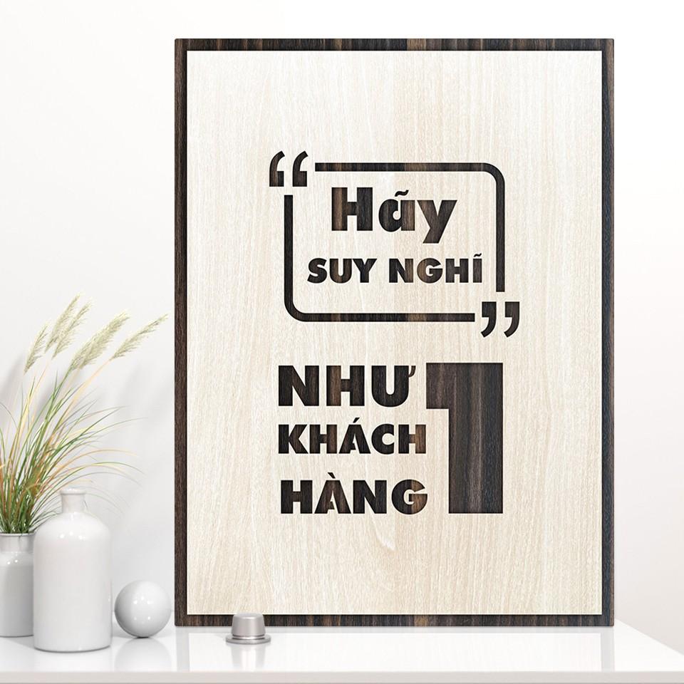 Tranh tạo động lực TBIG015 - Hãy suy nghĩ như một khách hàng️️