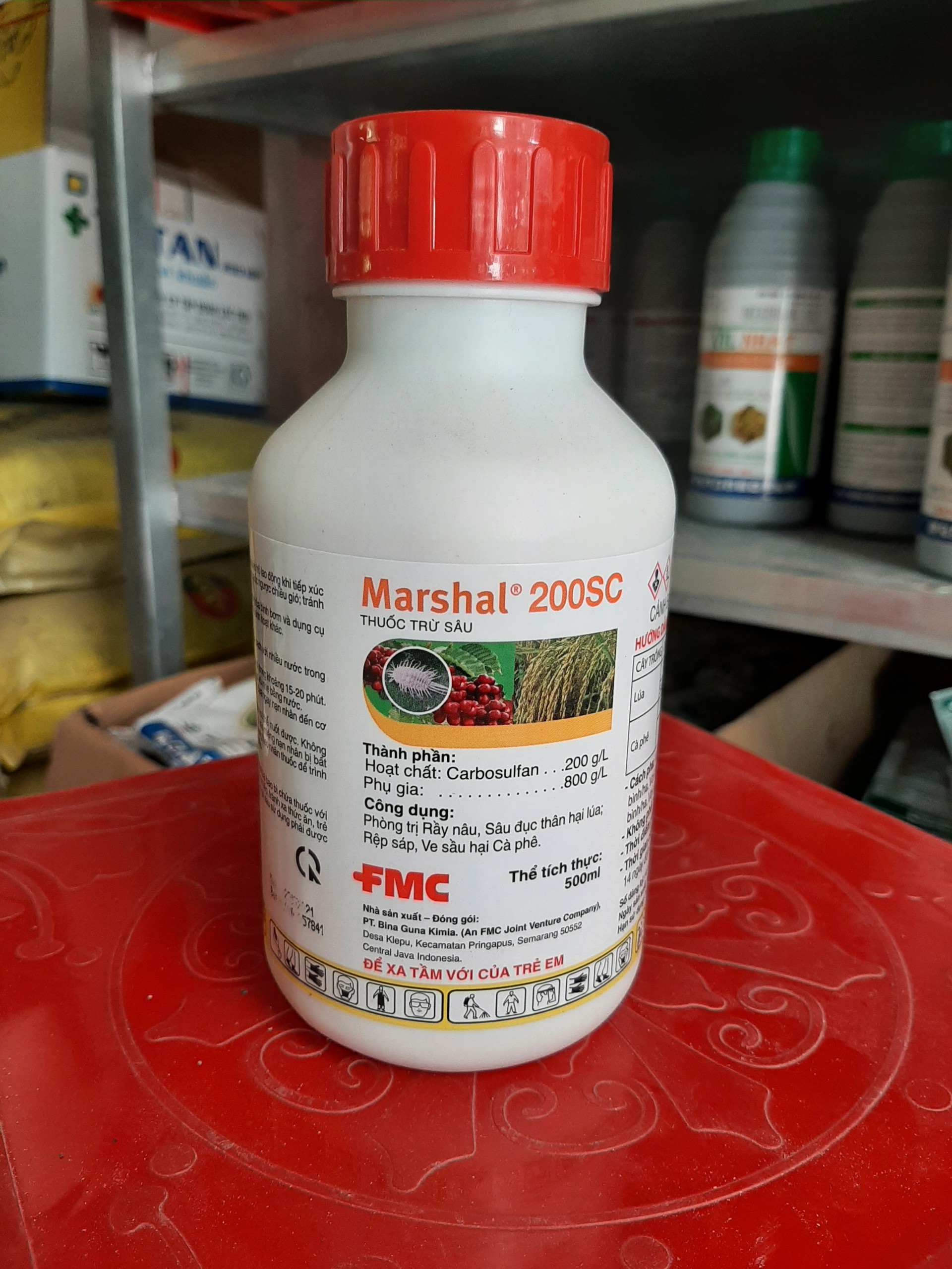 Trừ rầy nâu, sâu đục thân, rệp sáp Marshal 200SC chai 500ml - Hoạt chất Carbosulfan