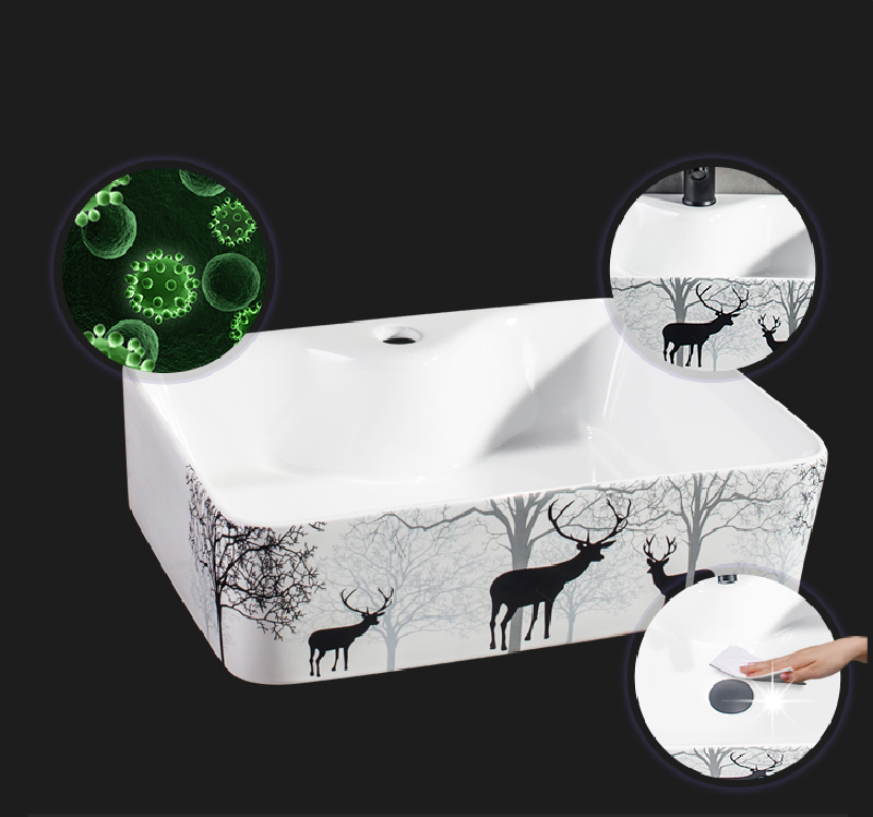 CHẬU RỬA LAVABO HOA VĂN CAO CẤP RN203