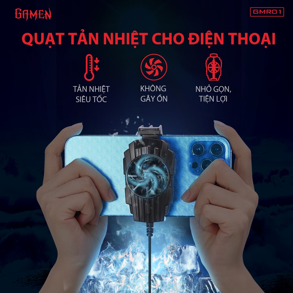 Quạt Tản Nhiệt Điện Thoại Gamen GMR01 Tản Nhiệt Nhanh Nhỏ Gọn - Hàng Chính Hãng