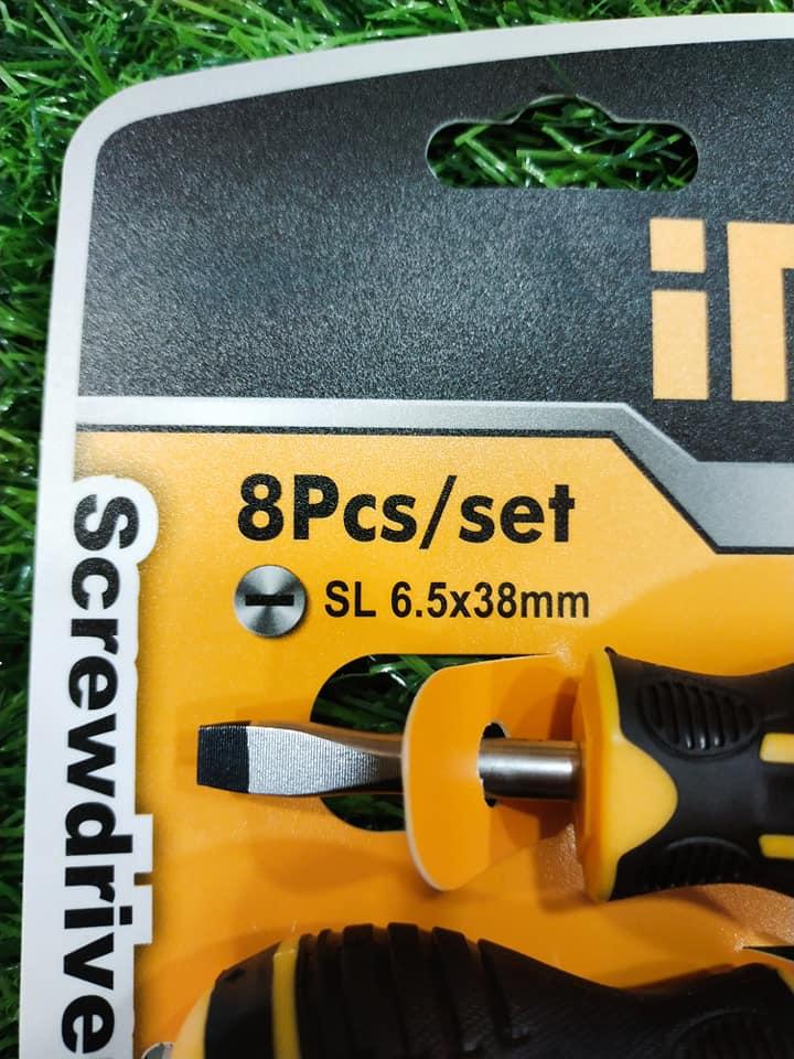 BỘ 8 TUỐC NƠ VÍT DẸP VÀ BAKE ĐA NĂNG INGCO HKSD0828 - HÀNG CHÍNH HÃNG