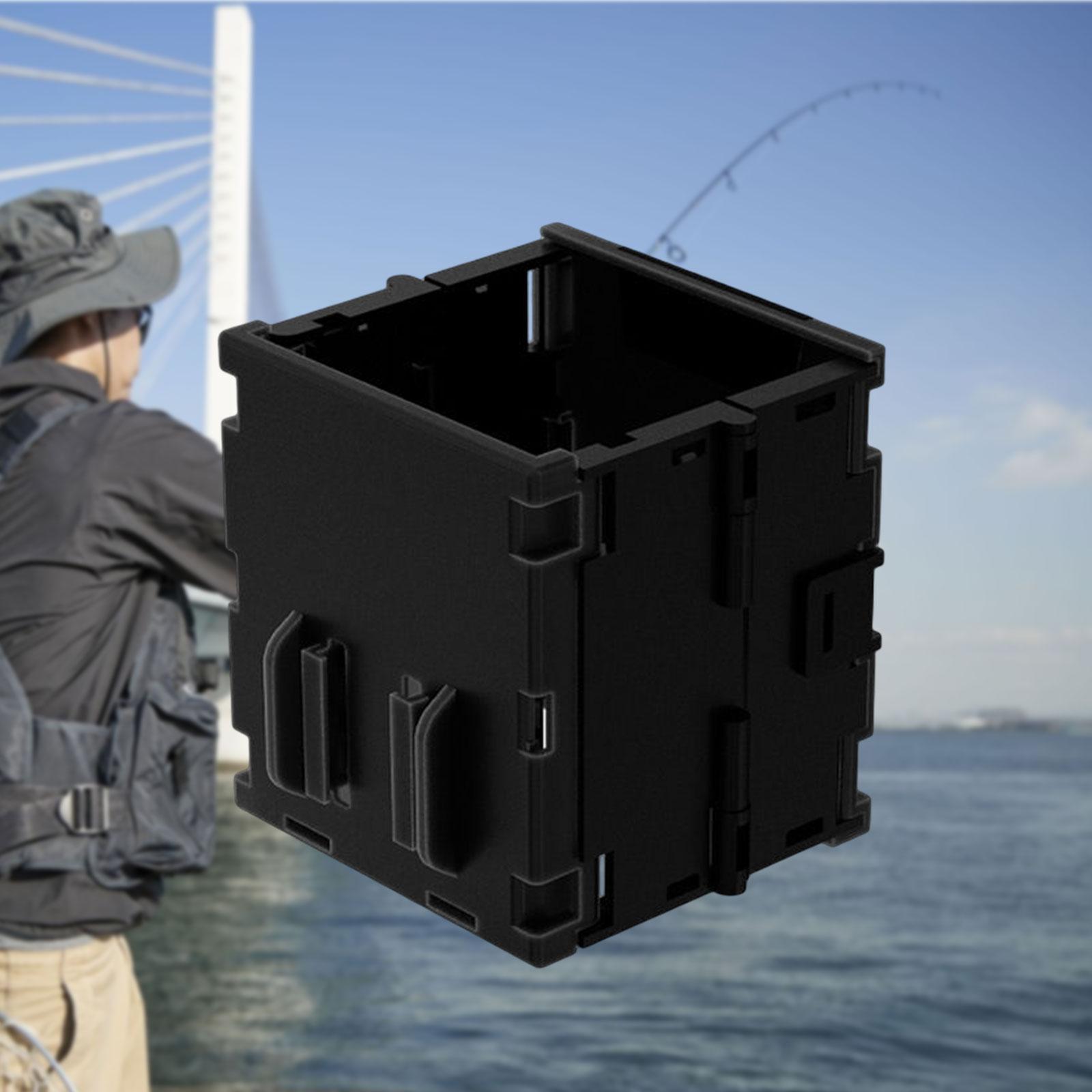 Fishing Box Drink Holder Foldable Water Bottle Holder Beverage Bottles Storage Rack Portable Stand for Hiking Outdoor Fishing  Camping