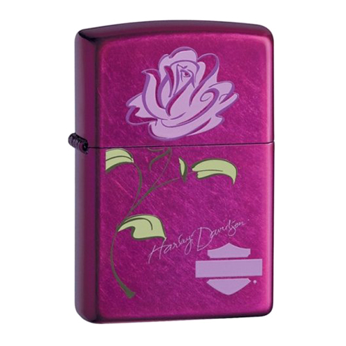 Bật Lửa Zippo 24166 Harley Davidson Rose Candy Raspberry