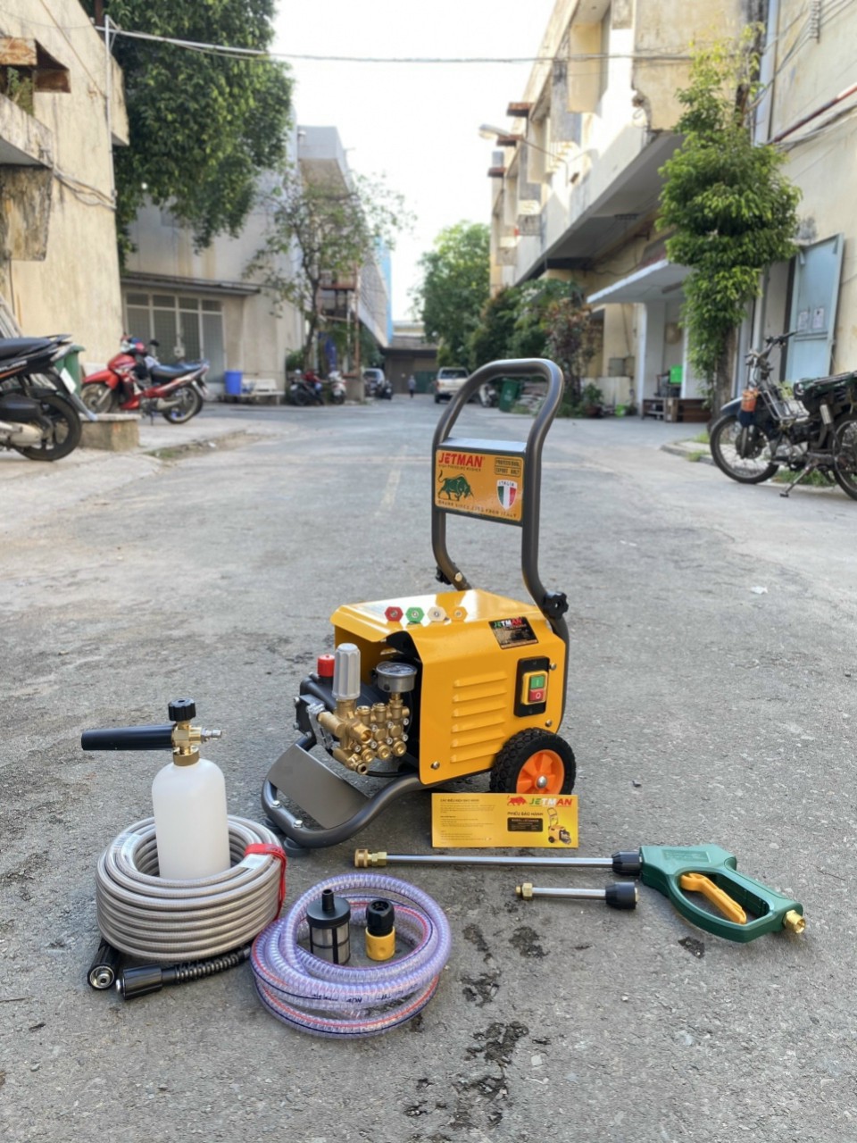 Máy rửa xe chỉnh áp cao cấp 2000W Jetman JET2000S New