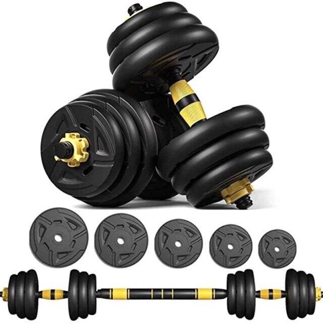 bộ Tạ tay 40KG 2 in 1 kết hợp tạ đẩy tạ đòn, dụng cụ tập gym đa năng