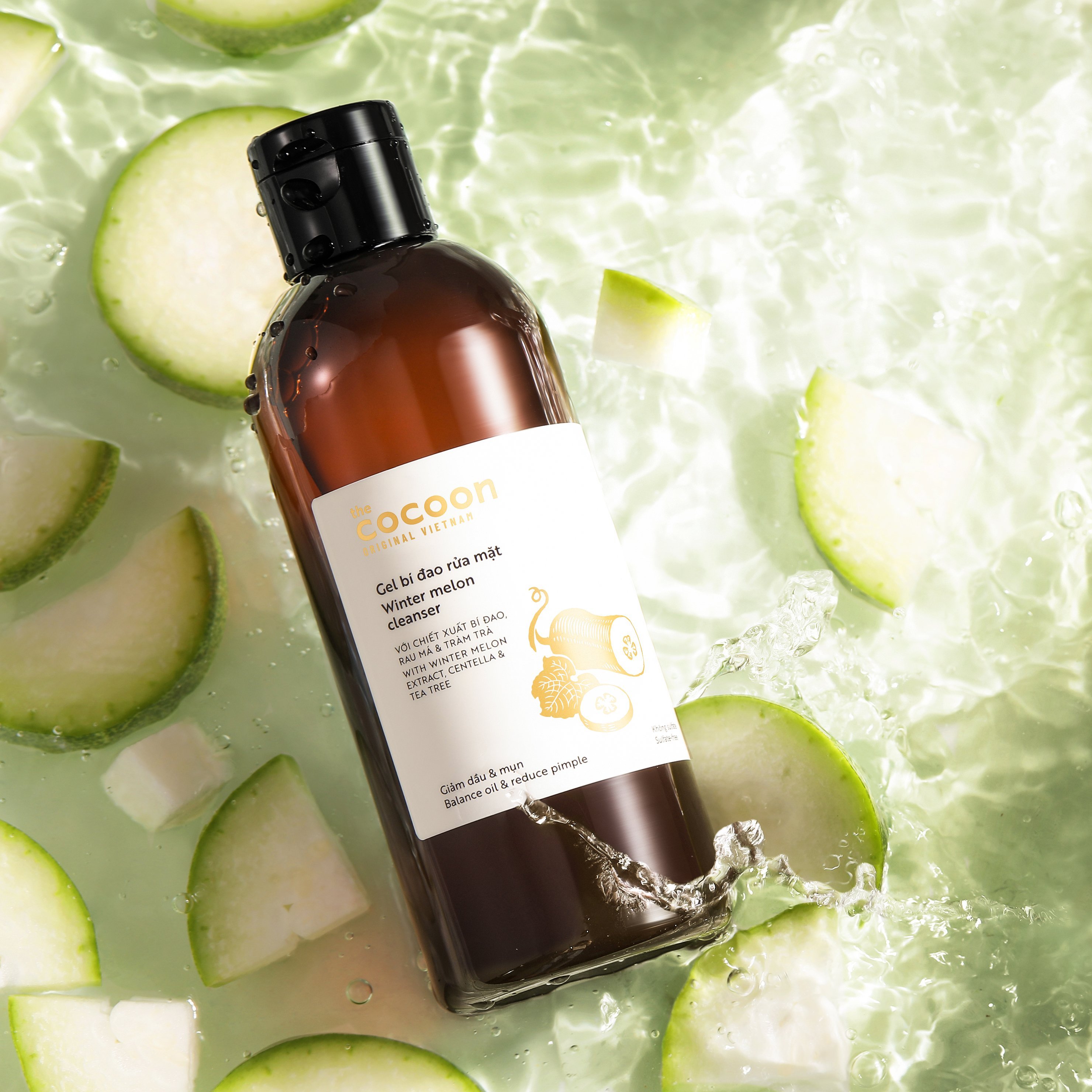 Sữa Rửa Mặt COCOON Bí Đao làm sạch sâu, giảm dầu & mụn ẩn - COCOON Winter Melon Cleanser 310mL
