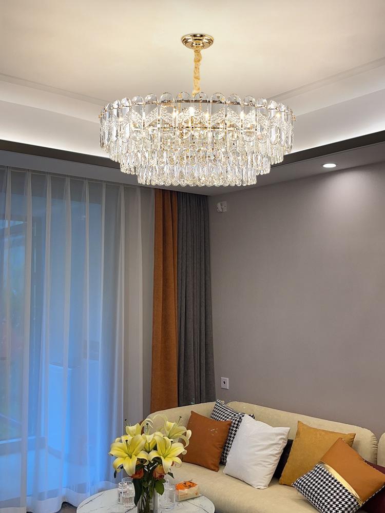 Phong cách mới nhất ánh sáng đèn chùm pha lê sang trọng hậu hiện đại tối giản phòng khách hiện đại đèn nhà hàng không khí cá tính phòng ngủ cả nhà trọn gói đèn